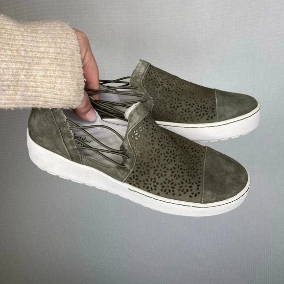 JAMBU | Erin Olive Green Slip On 8 Womans - Picture 2 of 7